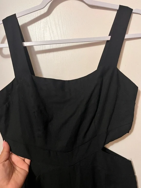 Altar'd State Black Square-Neck Wide-Leg Cutout Jumpsuit - Picture 5 of 11